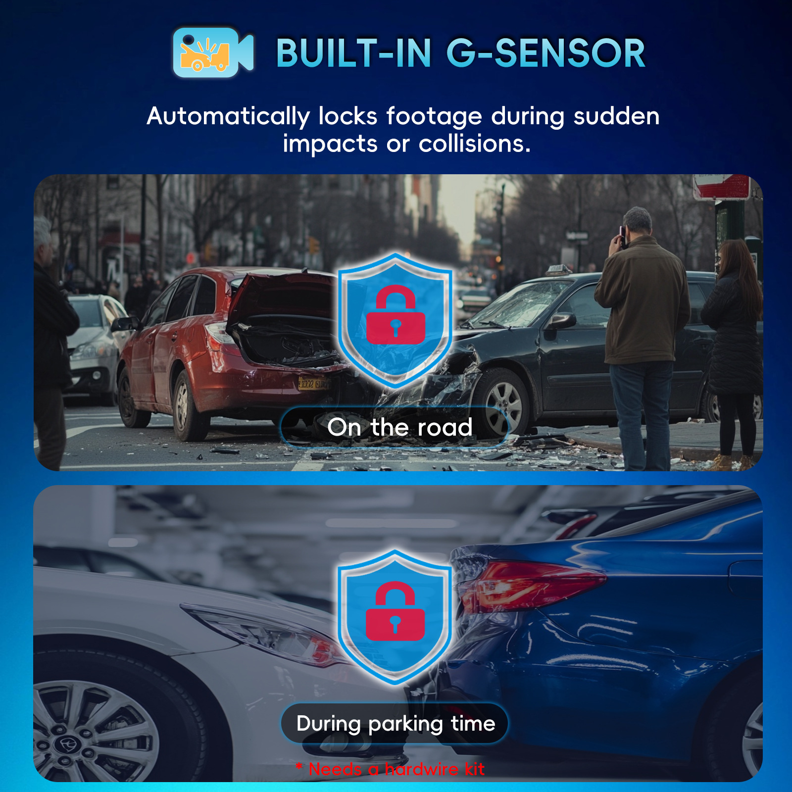 4K+Adas Dual Recording Front and Rear, High-Definition Night Vision, Supports Time-Lapse Recording, Gps Track Tracking, Driving Recorder