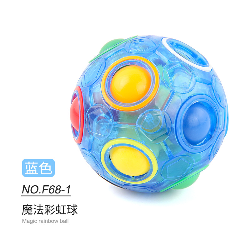 Stem cross-border source candy-colored Rubik's Cube Rainbow Ball 12-hole pressing anti-anxiety novelty decompression toy