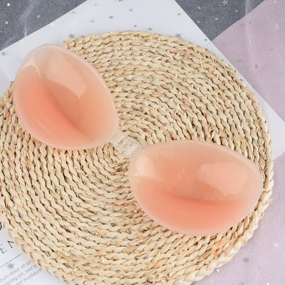 Невидимая силиконовая чашка бюстгальтера с клеевойAdhesive, повторно используемая наклейка-упор, размеры A–D, нюд/черный/розовый