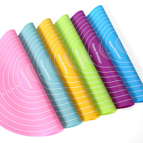 Silicone turntable non-slip mat rolling mat baking silicone mat round decorating table non-slip household kneading mat kneading mat