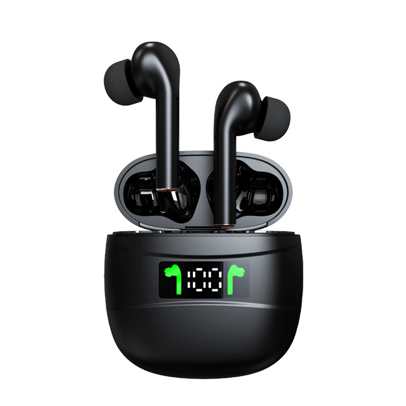 Nuevo modelo privado ENC reducción de ruido auriculares Bluetooth j3pro real inalámbrico binaural deportes pantalla digital auriculares Amazon caliente