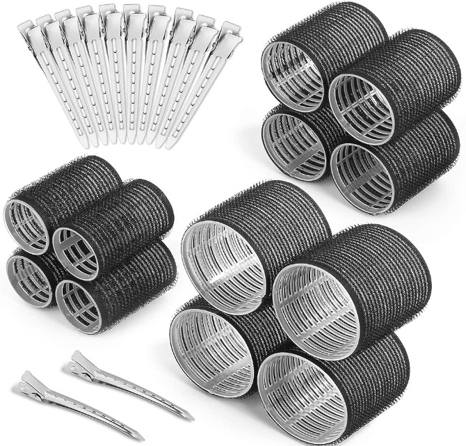 En stock suministro de Comercio Exterior Herramientas de peluquería multi-capa de plástico rizador de pelo rizador traje flequillos rizador de pelo