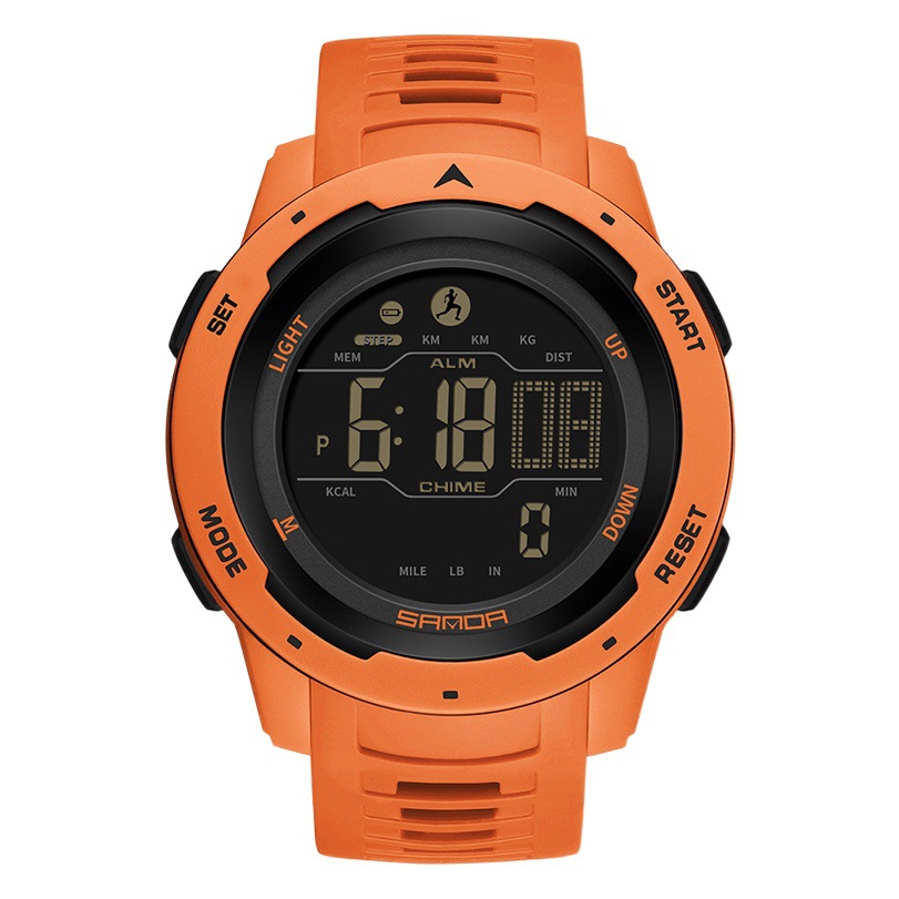 Sanda hombres inteligente deportes militar impermeable reloj paso contando calorías despertador consumo multifuncional reloj táctico