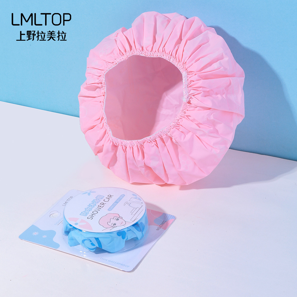 Gorro de Ducha LMLTOP para Adultos, Gorro de Ducha de PVC, Pañuelo para la Cabeza, Toalla para el Cabello, Impermeable, Venta al por Mayor C0855