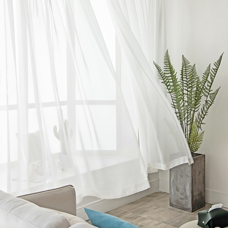 Factory supply light luxury diamond yarn anti-hook silk soft and smooth into the product window screen hazy translucent window screen elastic