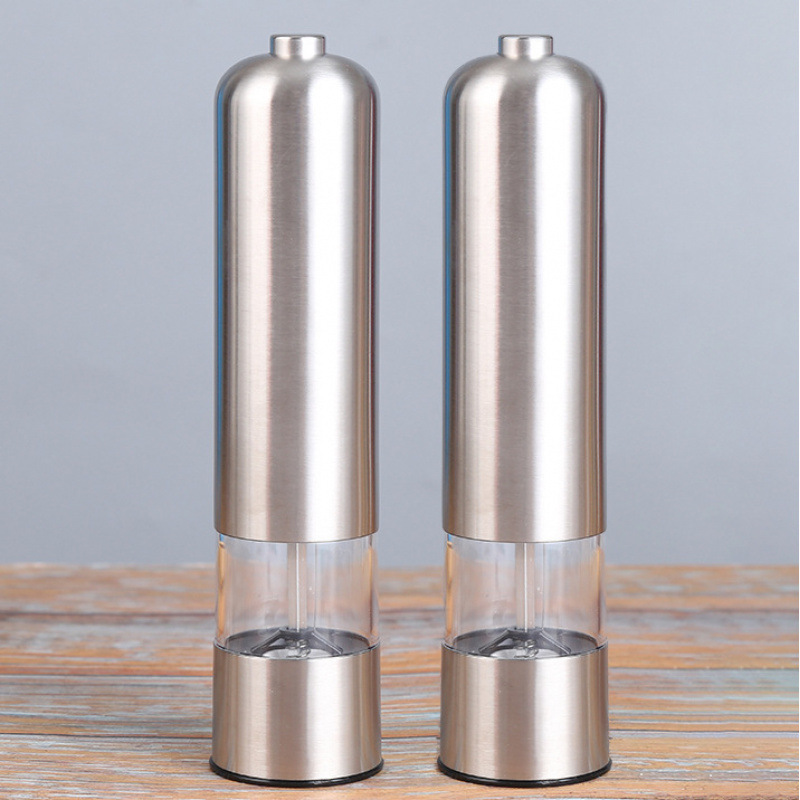 Molinillo de pimienta de acero inoxidable eléctrico pequeño molinillo de botella de molinillo de pimienta negra al por mayor