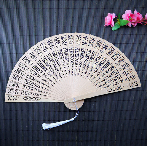 8 inch full flush fragrant wood fan wholesale cross-border dolphin star moon fan Chinese characteristic gift fan imitation sandalwood folding fan