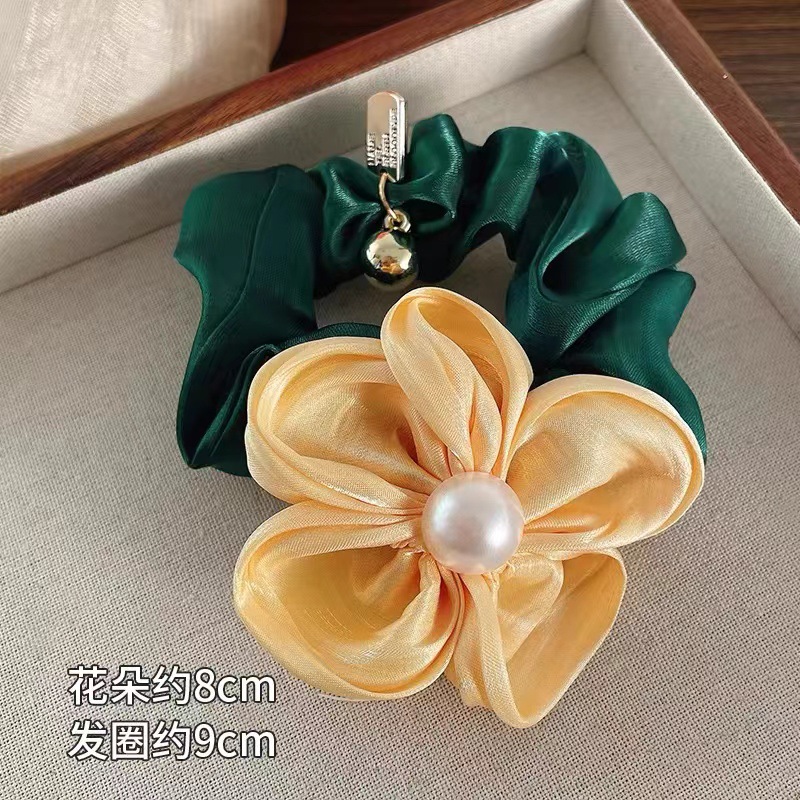 Cuerdas de cabeza de flores de alta sensación cabello de tocado duradero anillo de cabello de intestino grueso para mujeres 2024 nueva cuerda de cabello de cola de caballo de alta elasticidad