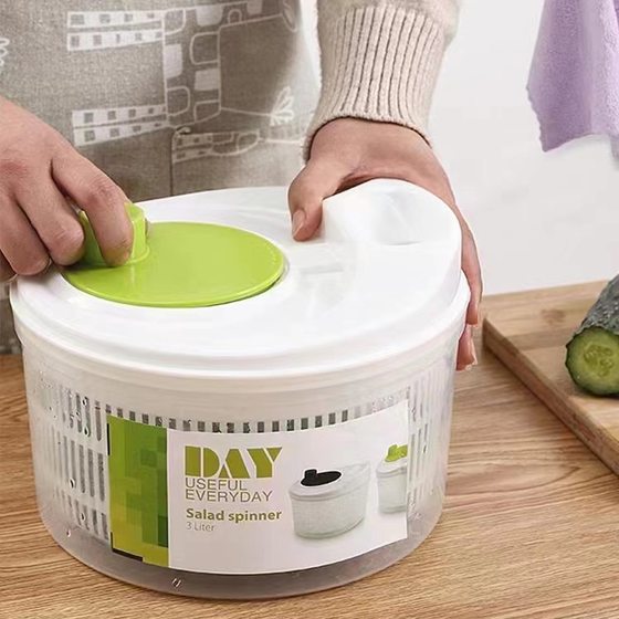 Vegetable Dehydrator Household Salad Dispenser Kitchen Gadgets Manual Vegetable Dehydrator Drain Basket Household