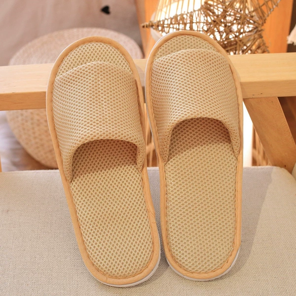 Summer yellow slippers