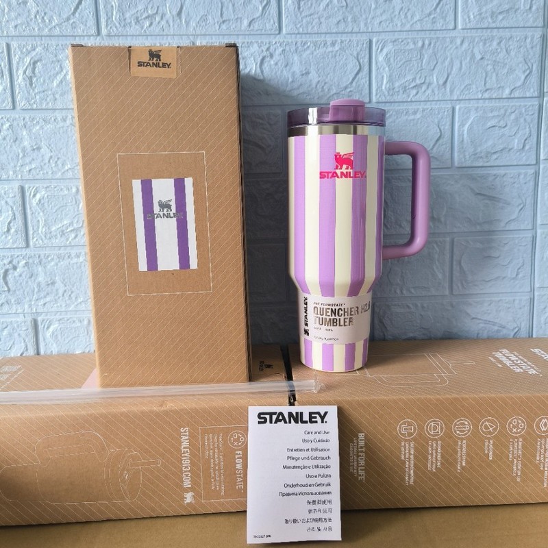 亚马逊40oz史丹利新款STANLEY同款条纹手提杯汽车杯不锈钢手柄杯|undefined