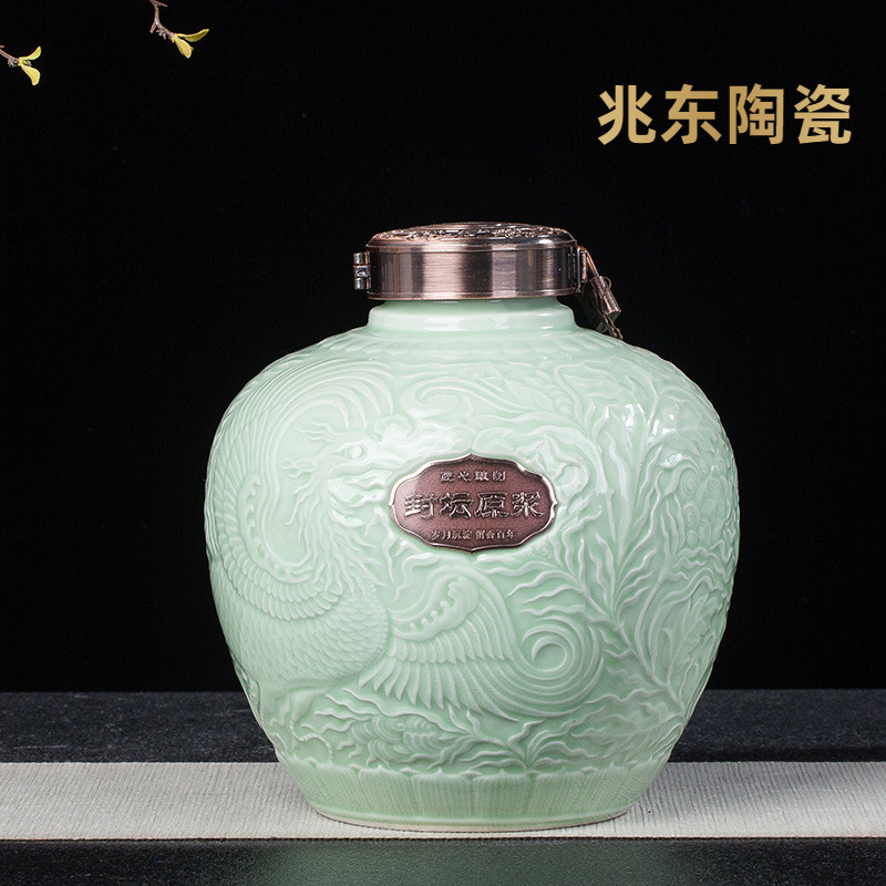 酒罐5斤装品鉴陶瓷酒坛酒瓶容器批发酒壶装封坛原浆酒具包装现货