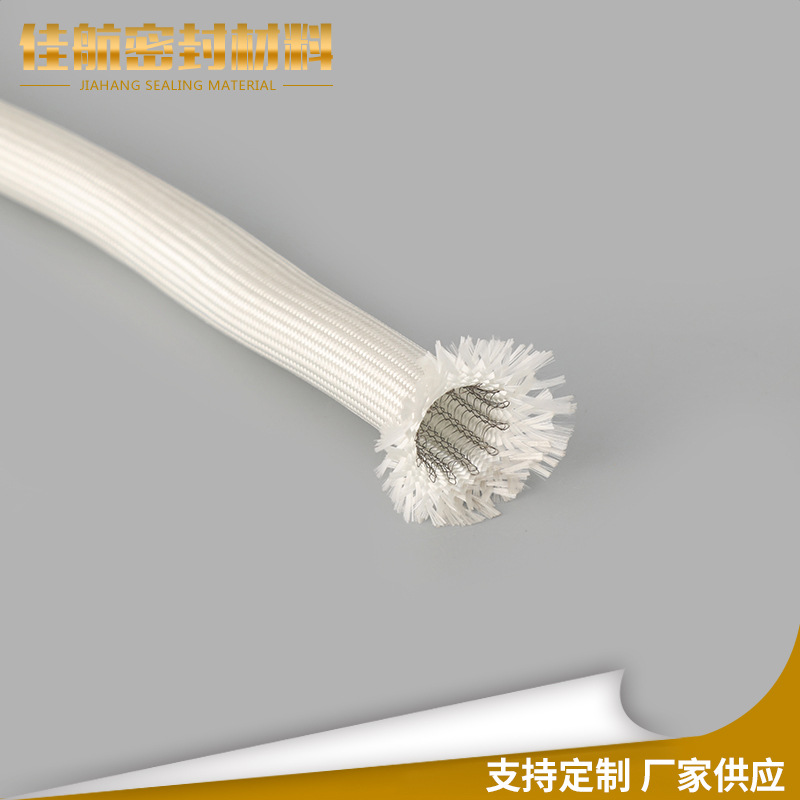 源头厂家玻璃纤维耐高温绝缘套管 阻燃电线保护套管 炉门密封绳
