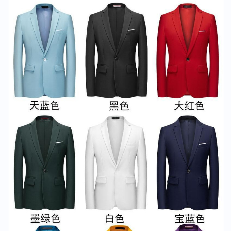 Wholesale Men's Business Casual Single-Piece Small Suit Thick Formal Jacket Korean Style Slim Work Foreign Trade Suit for Men