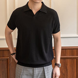 ZF8109-MW潮牌海鸥领针织短袖T恤简约时尚cleanfit透气上衣，男装针织衫/毛衣，星座614