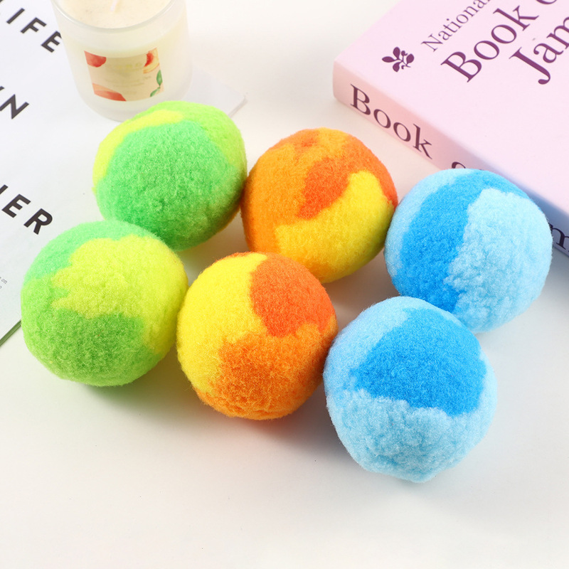 Colorful Polypropylene Pom-Poms Textile Accessories DIY Colorful High-Elasticity Plush Balls Cat Scratch-Resistant and Bite-Resistant Pet Toys Colorful Polypropylene Pom-Poms Textile Accessories DIY Colorful High-Elasticity Plush Balls Cat Scratch-Resistant and Bite-Resistant Pet Toys