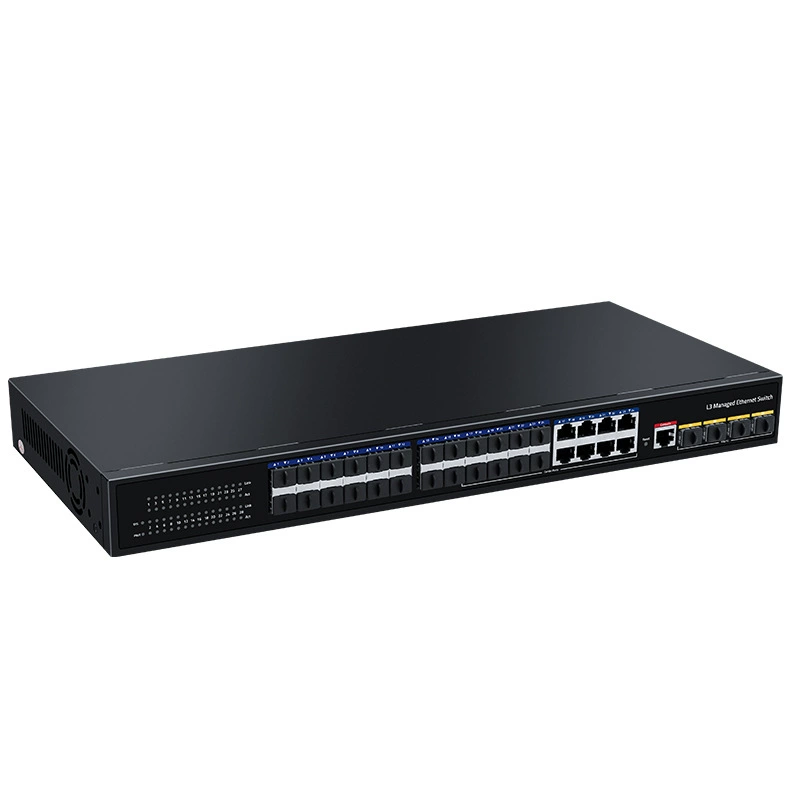 Gigabit 24 light 8 electricity three -layer Ethernet switch 4 10,000 -dimension -connected management type optical fiber convergence of core consoles