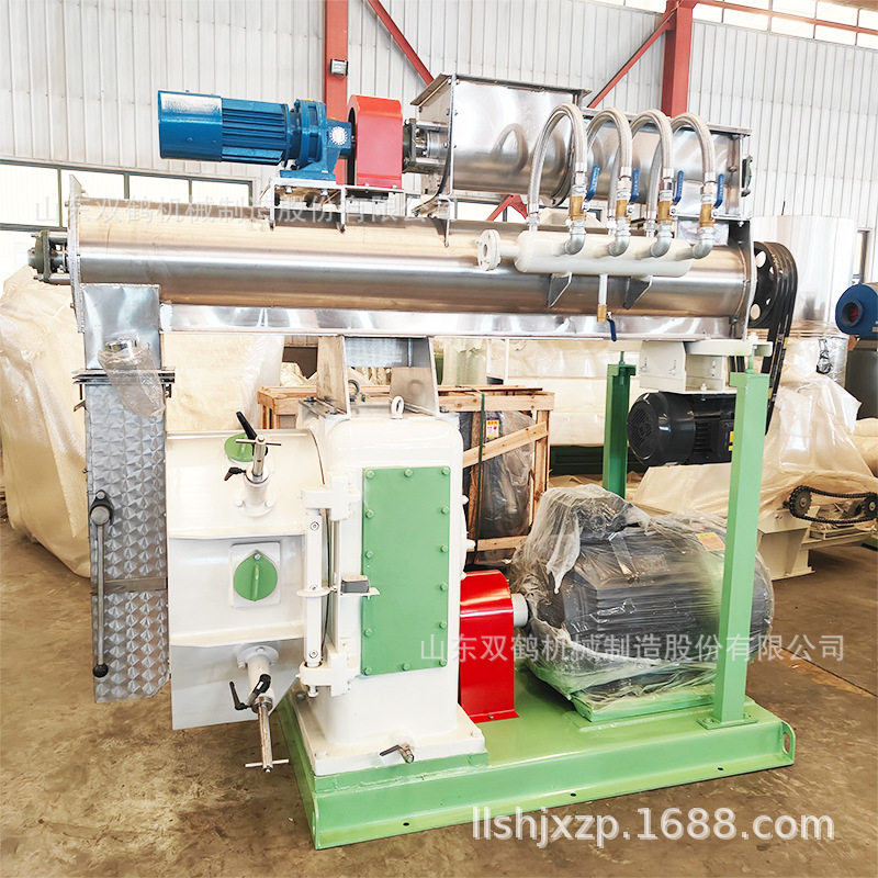 卧式环模颗粒机做畜禽料 水产饲料颗粒的320型环模颗粒机养殖机械