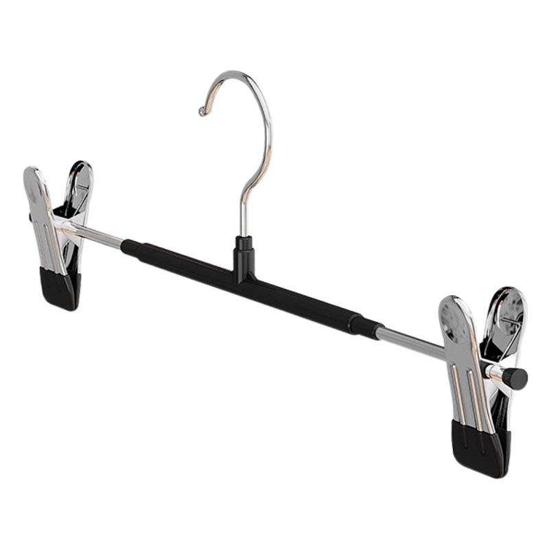 Antideslizante pantalones sumergido rack pantalones de acero inoxidable rack percha de secado engrosada multifuncional ropa interior retráctil calcetines clip fuerte