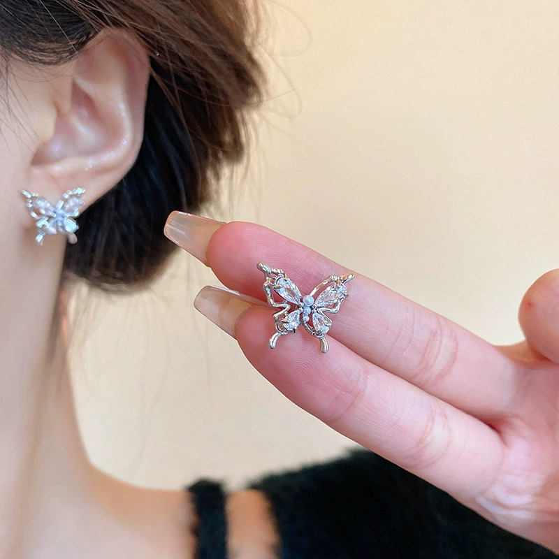 Серьги из серебра 925 с жемчужным бантиком, микровклейка цирконием, стиль 2026