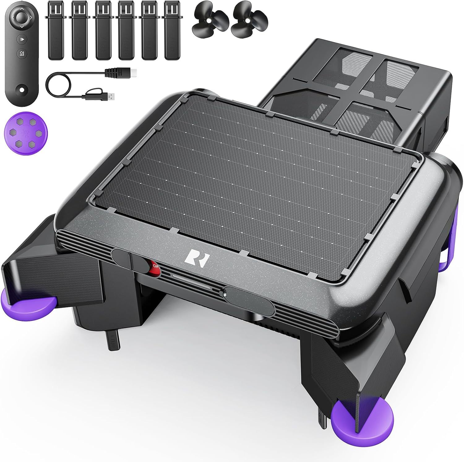 S1 control remoto inteligente accionado por energía solar robot automático superficie de piscina esparcidor de escoria limpiador