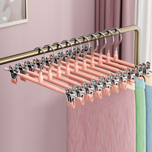 Pant Hanger Expandable Closet Luxury Invisible JK Clip Clothes Hook Anti-Slip Stainless Steel Clothes Rack Thick Skirt Clip Drying Pants Clip