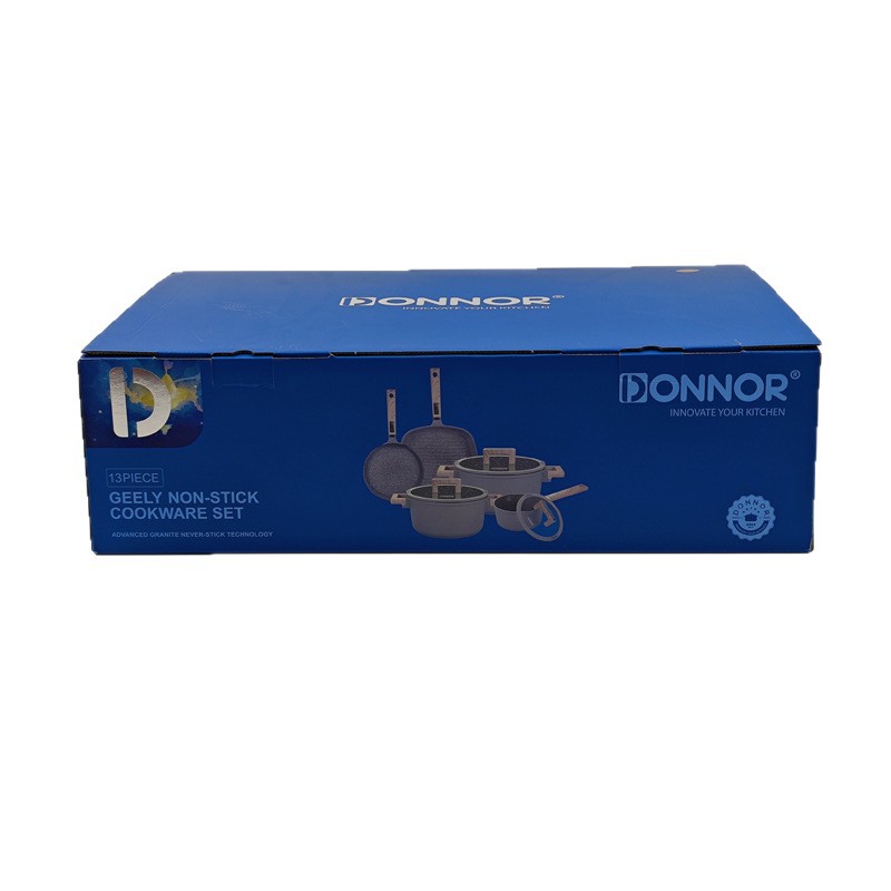 Donnor venta transfronteriza caliente Jili 13 piezas antiadherente conjunto de platos de cocina