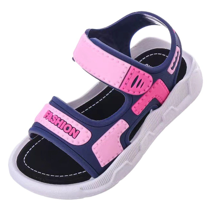 Sandalias para niños y niñas 2024 nueva versión coreana de fondo suave antideslizante escuela primaria y secundaria niño bebé sandalias de playa