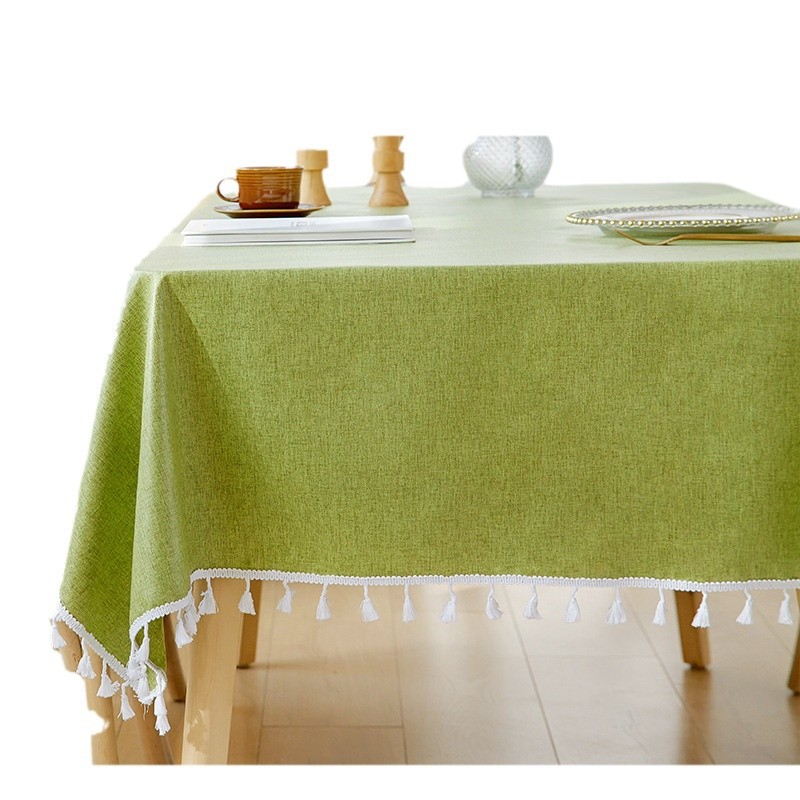 Topa de mesa impermeable, aceite, escaldado, sin lavado, pequeña mesa de té fresca, mesa de comedor rectangular, tela de mesa imitación de algodón, lino