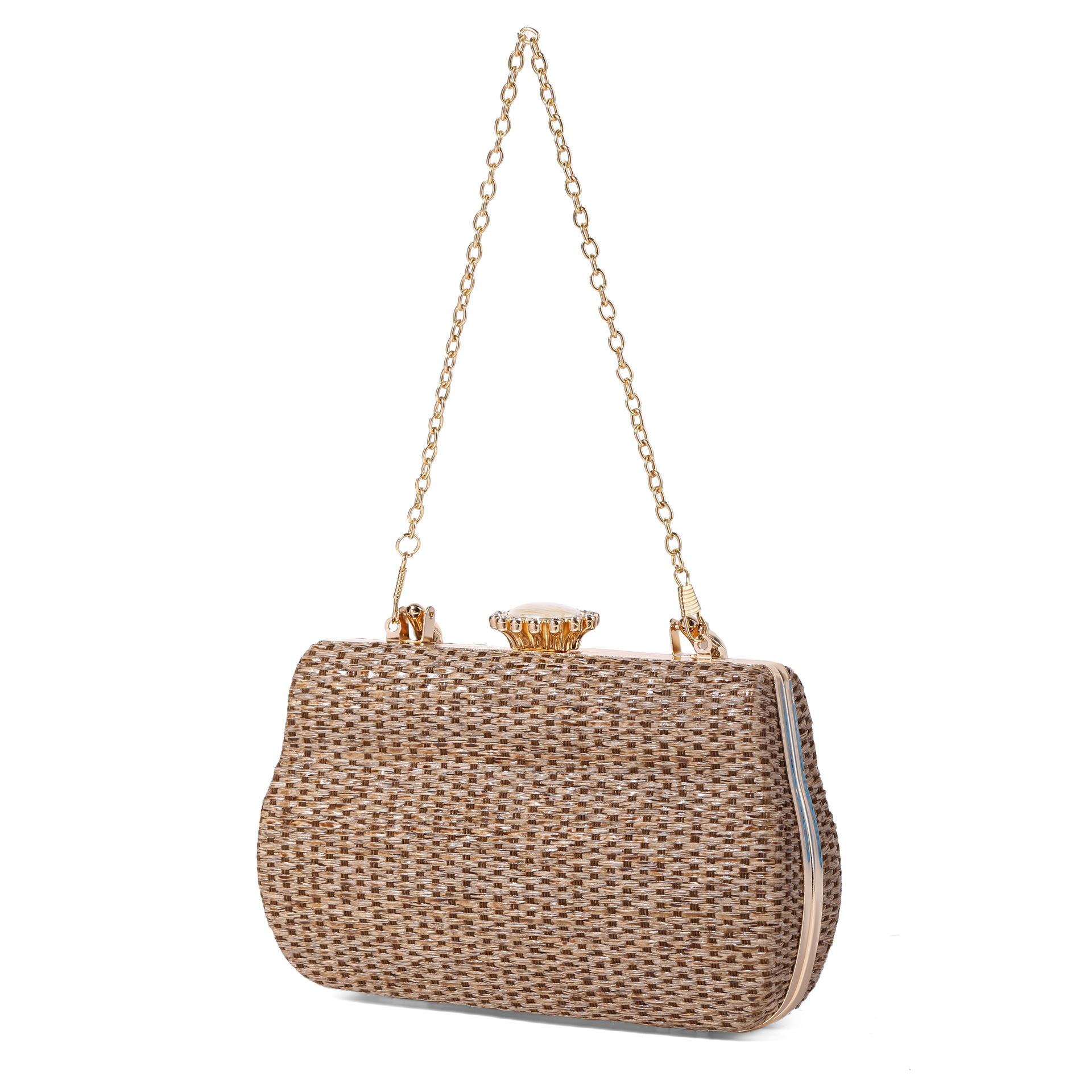 322g Weight Lock clasp Closure Type Ring Handle, Chain Strap Type Evening Bag, Box bag Bags Type Casual Occasion Straw Material Solid Color Pattern All Seasons Season Women's Gender Elegant Style Square Shape Women's Straw Solid Color Elegant Square Lock Clasp Evening Bag Box Bag 19