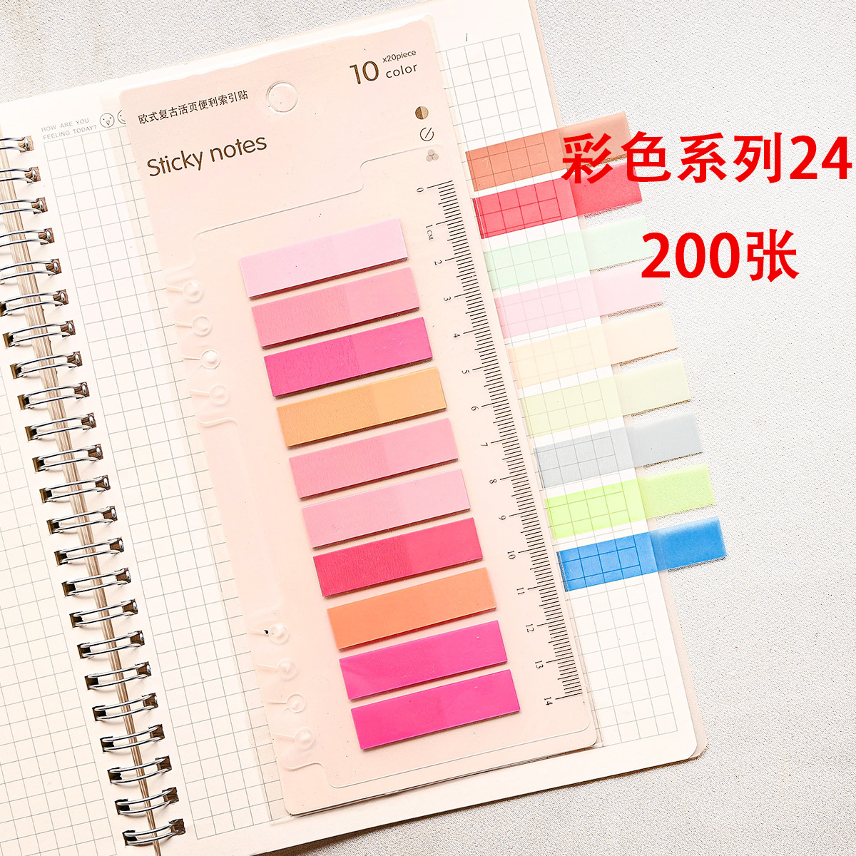 Fabricantes al por mayor PET 10 colores 200 etiquetas de índice transparentes para estudiantes de lectura etiqueta de oficina pegatinas impermeables