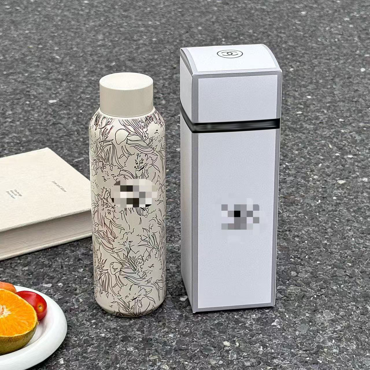 小香复古时尚花纹保温杯316不锈钢便携车载水杯高颜值小口随行杯