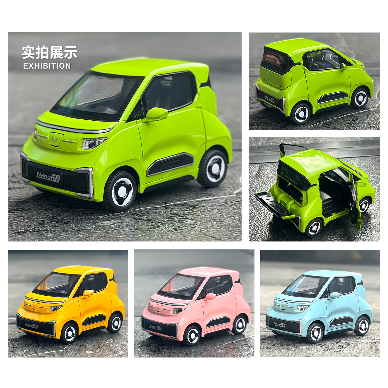 1: 18 original Wuling Hongguang disfruta de las aventuras de nano mini descapotable Wuling Light back Acoustic Alloy Model