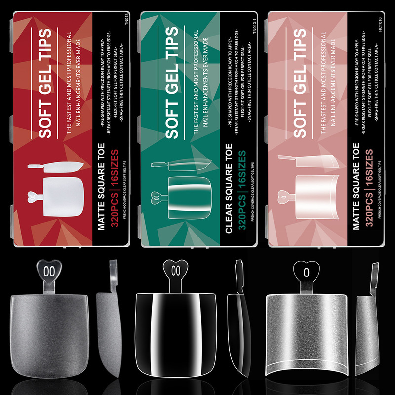 Cross-Border Hot-Selling Frosted Large Toenail Tips, Ultra-Thin No-Polish Fake Toenail Extensions, Wearable Nail Tips