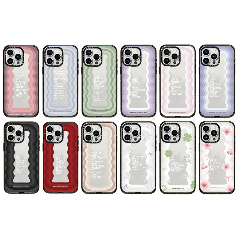 Inspirational Slogan Wave Transparent Black Frame Iphone16Promax Apple 15 Acrylic 14 Mobile Phone Case 13 Inspirational Slogan Wave Transparent Black Frame Iphone16Promax Apple 15 Acrylic 14 Mobile Phone Case 13