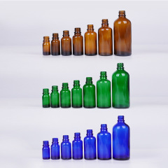 卸売香水ガラスエッセンシャルオイルボトル高価値グリーンガラス化粧品ボトル蓋密封ドロッパー付き