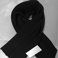 秋冬款保暖黑色高级感围巾2023矩形针织中长款休闲围脖