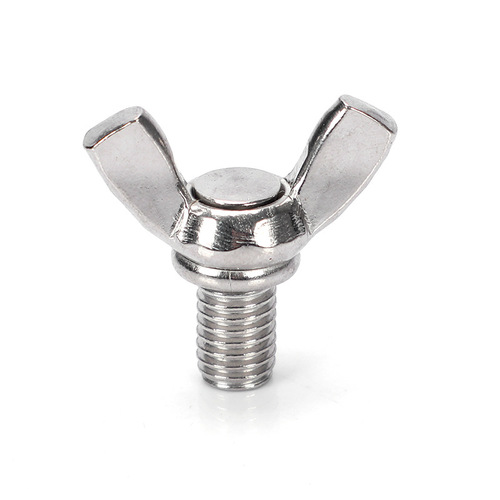 Factory direct 304 stainless steel butterfly screw Yuanbao hand-tightened butterfly-shaped horn bolt M5M6M8M10M12