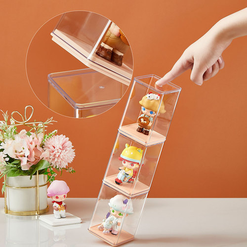 Trendy hand-made box model doll storage box PC transparent hand-made box display rack storage display box
