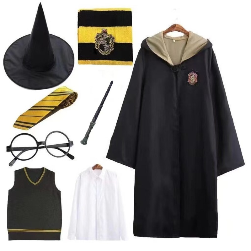 哈利波特服装cosplay魔法袍格兰芬多赫敏学院套装万圣节披风斗篷|undefined