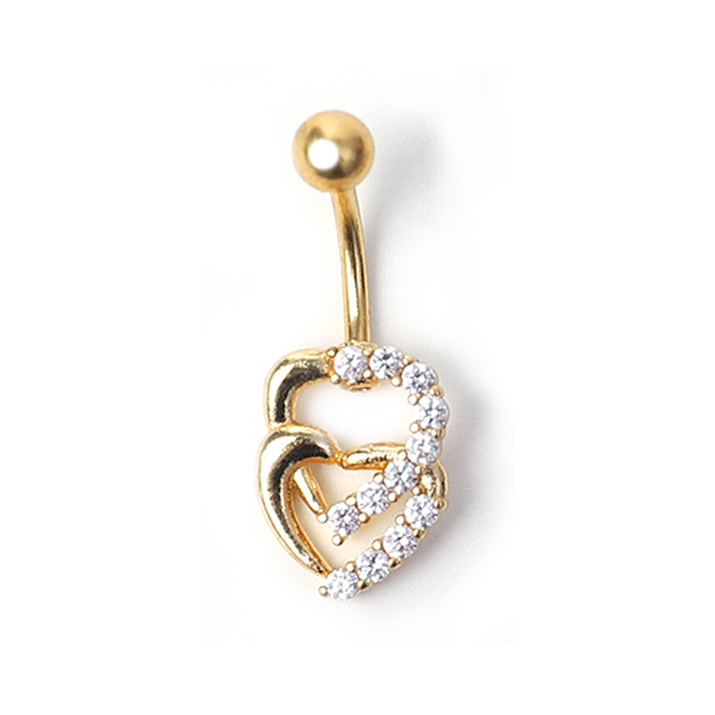 Manufacturer New Piercing Jewelry European And American Fashion Zircon Wisteria Navel Belly Button Ring_voghion.com