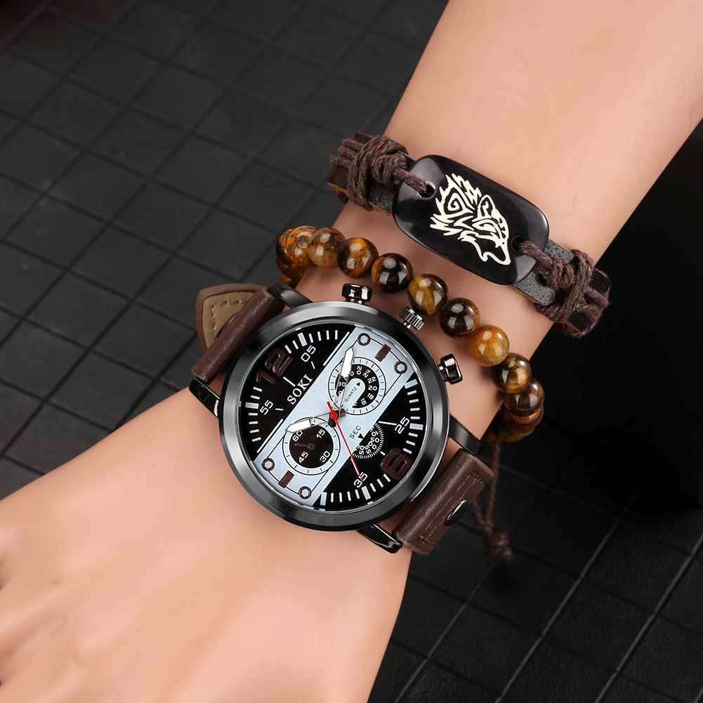 2023 Neue heiß verkaufte Uhr Keller Weber Set Herren Quarzuhr + Armband Mode Set Box für Freund und Ältere_voghion.com