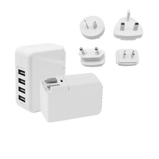 24W convertible plug 4 * USB Port mobile phone travel charger