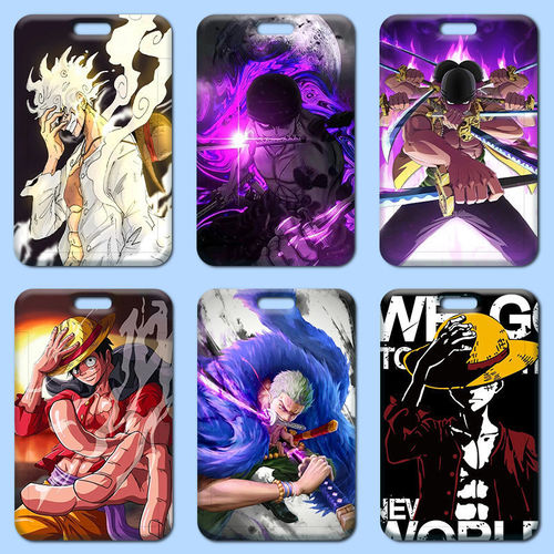 One Piece Card Holder Wholesale Student Meal Card School Brand Silicone Work Pass Access Card Holder Small Card Factory Brand Luffy Animation