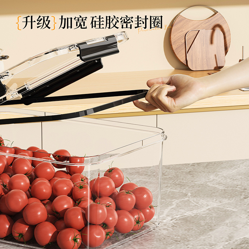 PET厨房冰箱收纳盒透明冷藏收纳盒子食品分类水果蔬菜冻肉保鲜盒|undefined