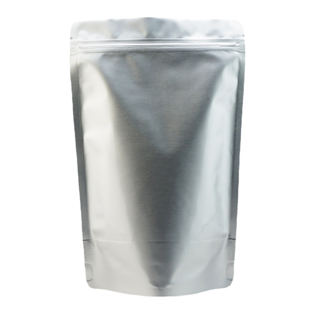 加厚纯铝自封袋自立袋铝箔袋化妆品粉末袋一斤装调料包装袋自封口