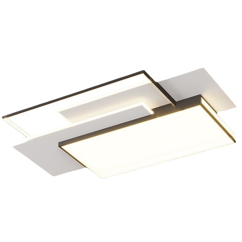 Luz de sala de estar simple, moderna y minimalista 2025, nueva combinación de lámparas de techo de dormitorio rectangular de Guangdong Zhongshan