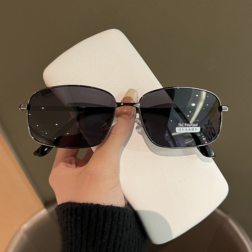 Photographic color-changing sunglasses for men, driving sunglasses for men, retro fishing driving polarized sunglasses, large face slimming