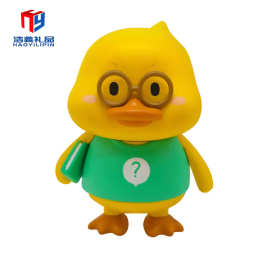 PVC公仔手机支架搪胶软胶小黄鸭挂件桌面摆件硅胶公仔