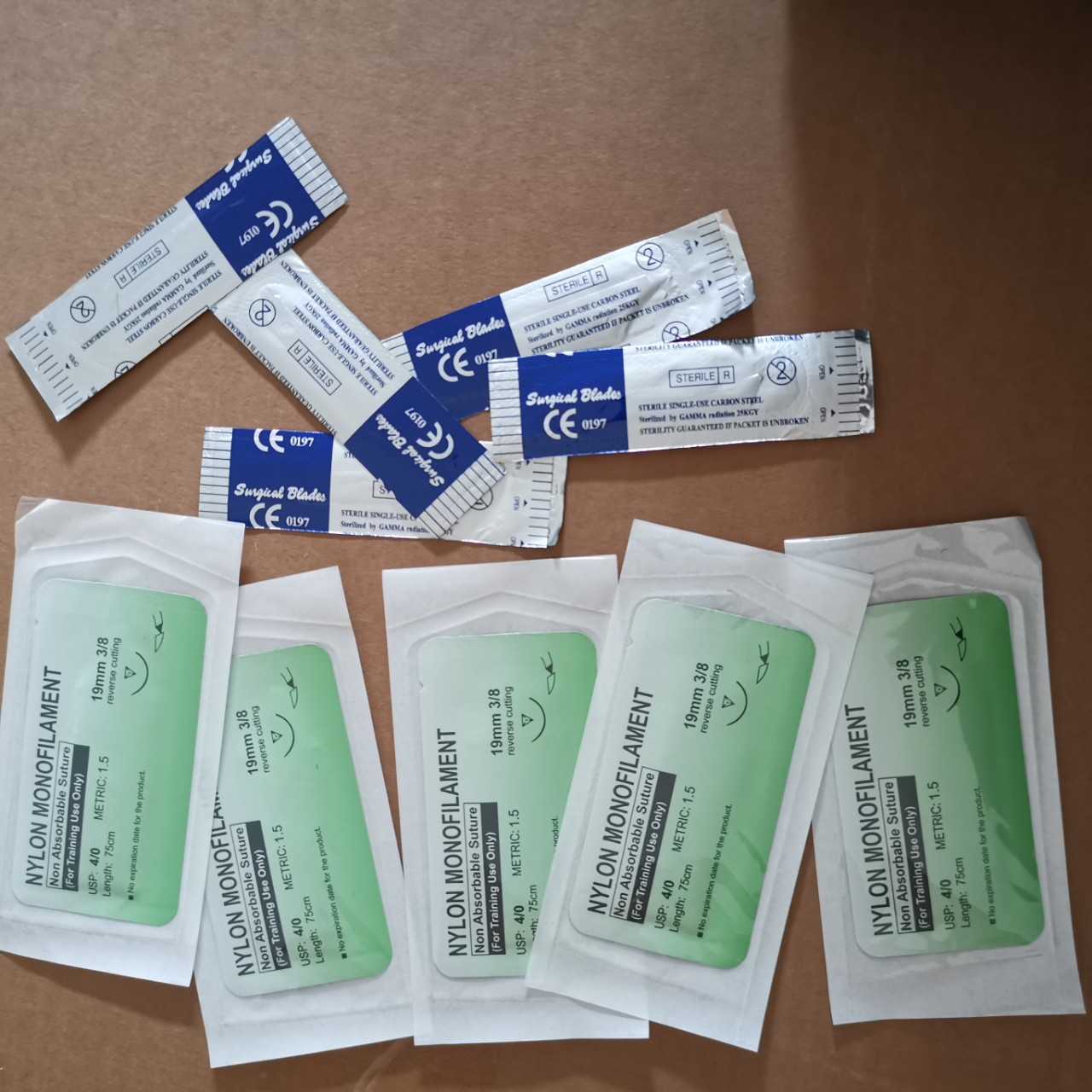 Kit de práctica de sutura oral kit de instrumentos herramienta de operación de entrenamiento de sutura quirúrgica material alicates tijeras pinzas hilo de aguja